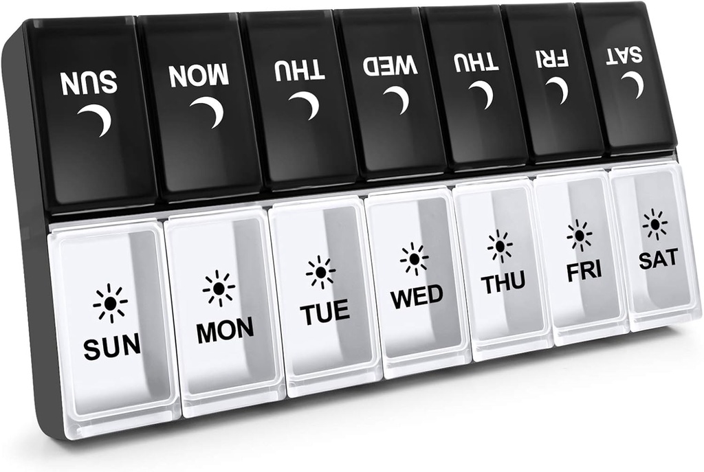 7 Dag pil Organisator 2 keer per dag, Grote Wekelijkse PM Pill Box, Dag Nacht Geneeskunde Organisator, Pill Case Twee keer per dag, Pill Container
