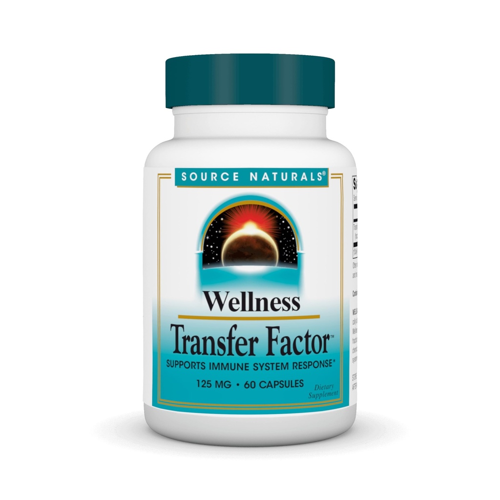 Bron Naturals Wellness Transfer Factor, Ondersteunt Immune System Response* 125mg, 60 Capsules