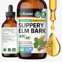 BIO KRAUTER Slippery Elm Bark Tincture - Pure Slippery Elm for Women & Men - 4 Fl.Oz. 56 Days of Supply - Throat & Voice Support - Vegan Liquid Drops for Lungs - Respiratory & Digestive Health