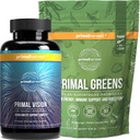 Primal Oogst Groenen Poeder & Vision Supplementen voor vrouwen en mannen Vision and Eye Support Complex met Lutein, Zeaxanthine Bundle