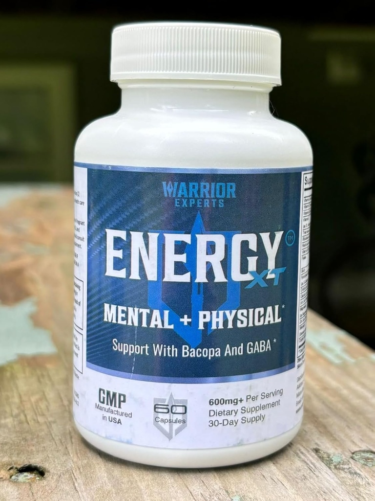 Warrior Nootropics Energy Supplements for Mental Alertness and Physical Energy Support Mental Clarity, Brain & Cognitive Function met vitamine B, DMAE Bacopa en GABA - 60 capsules