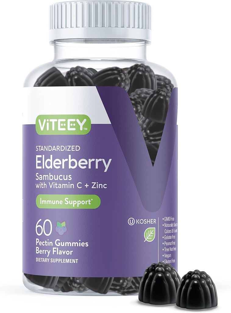 Viteey Sambucus Vlierbes Gummy's voor volwassenen 