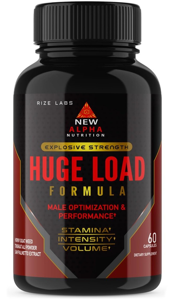 rize labs - Enorme belastingsformule voor mannen, een complete dagelijkse wellness-supplement voor algemene wellness- en piekprestaties, extra sterkteformule (60 capsules)