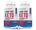 (2 Pack) Lean Time Keto Pillen 1275MG Nieuwe en verbeterde formule bevat Apple Cider Vinegar Extra Virgin Olive Oil Powder Green Tea Leaf 120 Capsules