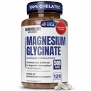 Magnesium Glycinate 500mg - Chelated & Buffered High Absorptie Magnesium Supplement ter ondersteuning van stressverlichting, spijsvertering, bot, slaap, zenuwen en spiergezondheid - Made in USA - 120 Vegan Capsules