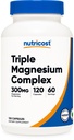 Nutricost Triple Magnesium Complex (300 mg, 120 capsules) - van Di-Magnesium Malate, Bisglycinaat en citraat, 60 porties