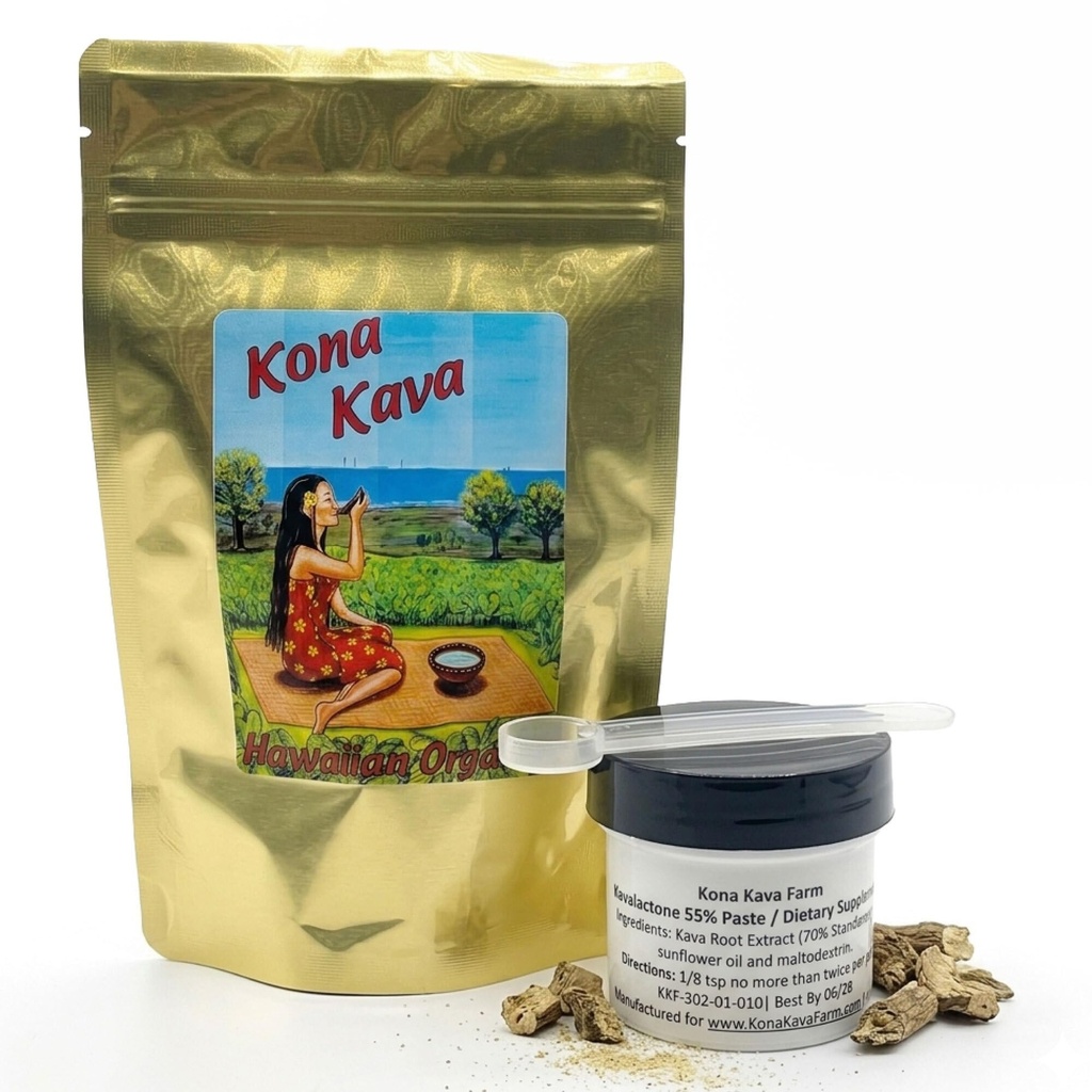 55% Kavalactone Paste (1 oz) - Maximum Strength Noble Kava Root - Supercritical CO2 Cold Extraction - Ultra-Potent, Vegan & Travel-Friendly - Non-GMO & Easy to Mix