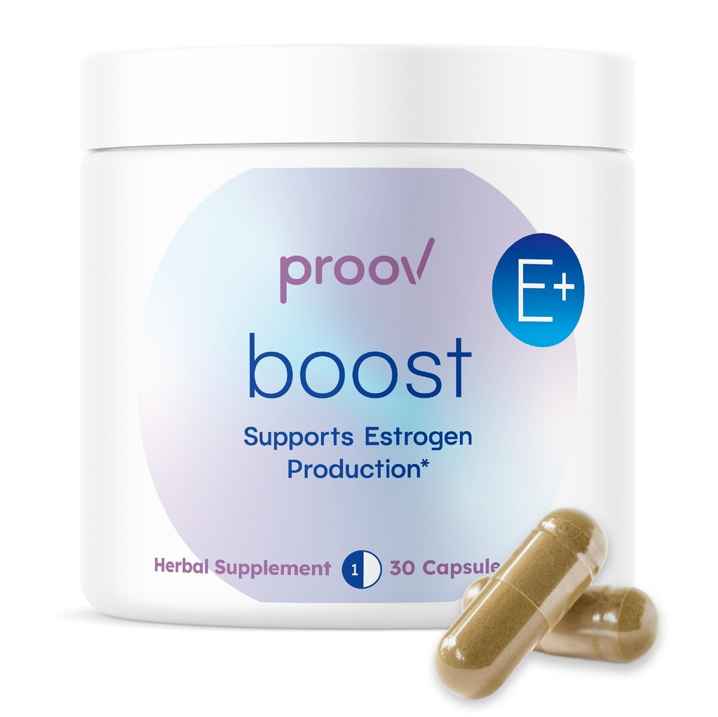 Proov - Boost Supplement voor vrouwen - Promoot Estrogen Productie - Vruchtbaarheid en Menopausale Ondersteuning voor vrouwen - Hormonale Balance - Avond Primrose Olie Rode Klaver, Dong Quai, Black Cohosh - 30 Capsules