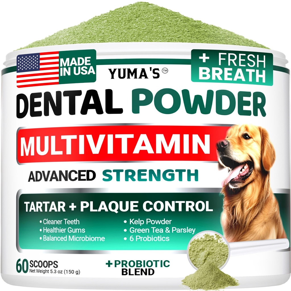 Geavanceerde hondentandpoeder, ademverfrisser met multivitamine, hondentanden reinigen, slechte adem & Tartaar en Plaque Off Remover voor honden Probiotica lab co, Pet Oral Care - Vitaminen en supplementen
