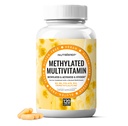 Gemethyleerde multivitamine voor mannen Vrouwen - 5-MTHF Riboflavine Vitamine B2 B6 B12 B Complex trimethylglycine Methyl Folaat L Methylfolaat Capsules Supplement