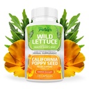 Parker Naturals Wild Slave Extract & California Poppy Seed Supplement, 2 Way Premium sterkte kruidensupplement voor gezonde slaap & Relief Support, 120 capsules