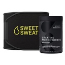 Sportonderzoek Creatine Monohydraat en Sweet Sweat Taist Trimmer - Zwart en Geel (Medium)