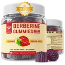 Berberine Supplement 1500mg met Oplosbare vezel, B1, B3 & B6, Suikervrij Berberine HCL Gummies, Hoge Biobeschikbaarheid AMPK Activator voor Mętâbõlism Balanced, Dagelijks Digestief & Body Mânâgęmęnt, 60 Cts