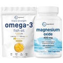 Micro-Ingrediënten Omega-3 Visolie 4,200mg & Magnesium Oxidatie 400mg Bundelpakket 
