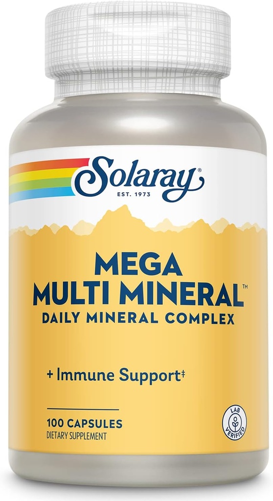 Solaray Mega Multi Mineral (25 porties, 100 capsules)