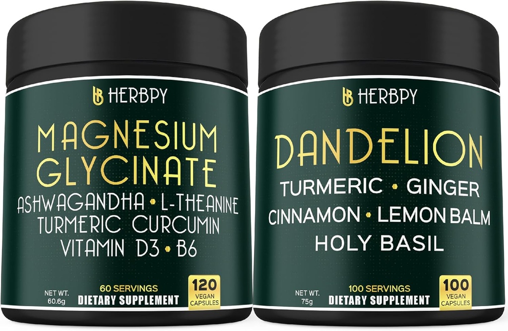 Bundel 6in1 Magnesium Glycinate Supplement & 6in1 Paardenbloem Supplement