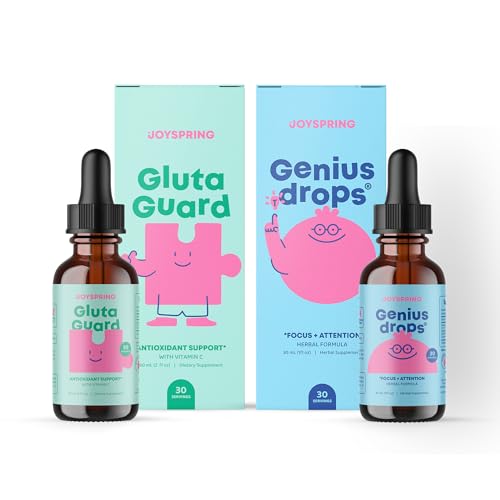 JoySpring Genius Drops en Glutathion vloeibaar voor kinderen