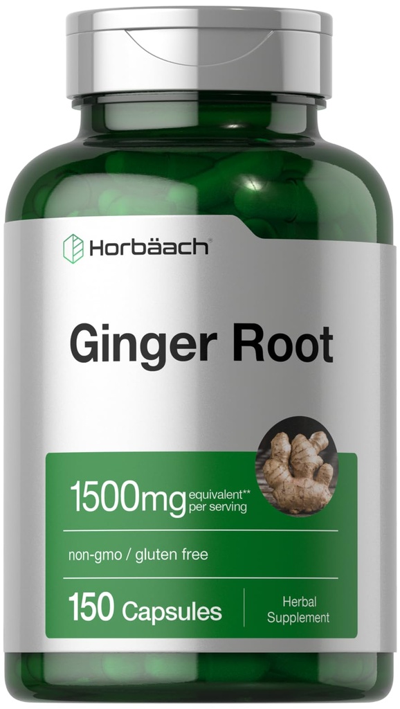 Horbäach Ginger Root Capsules 1500 mg 