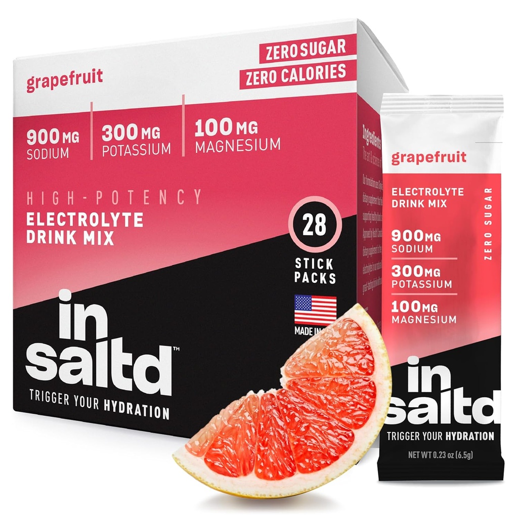 INSALTDTM Sugar Free Electrolytes Powder Packets with No Stevia Aftersmaak 