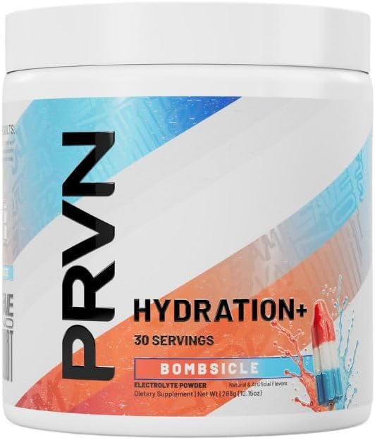 PRVN Performance Hydration+ Optimized Formula - Rijk aan natrium, kalium en chloride voor verbeterde hydratatie en herstel, 30 Serv (bombsicle)