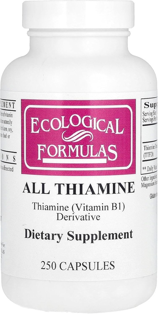 Ecologische formules Allithamine Vitamine B1 Capsule, 50 mg, 250 Tellen