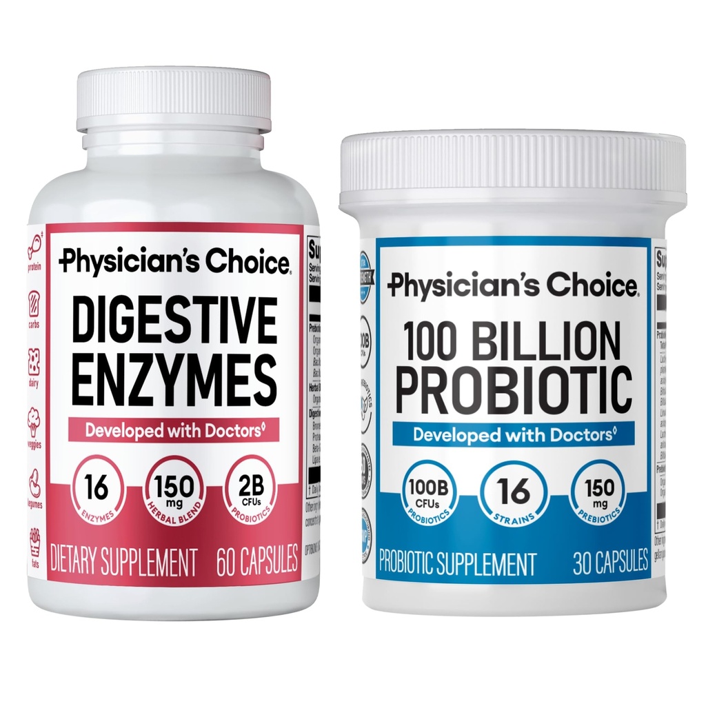 Artsen KEUZE 100 miljard + Digestief Enzyme 60ct Bundle - Advanced Gut Health Support