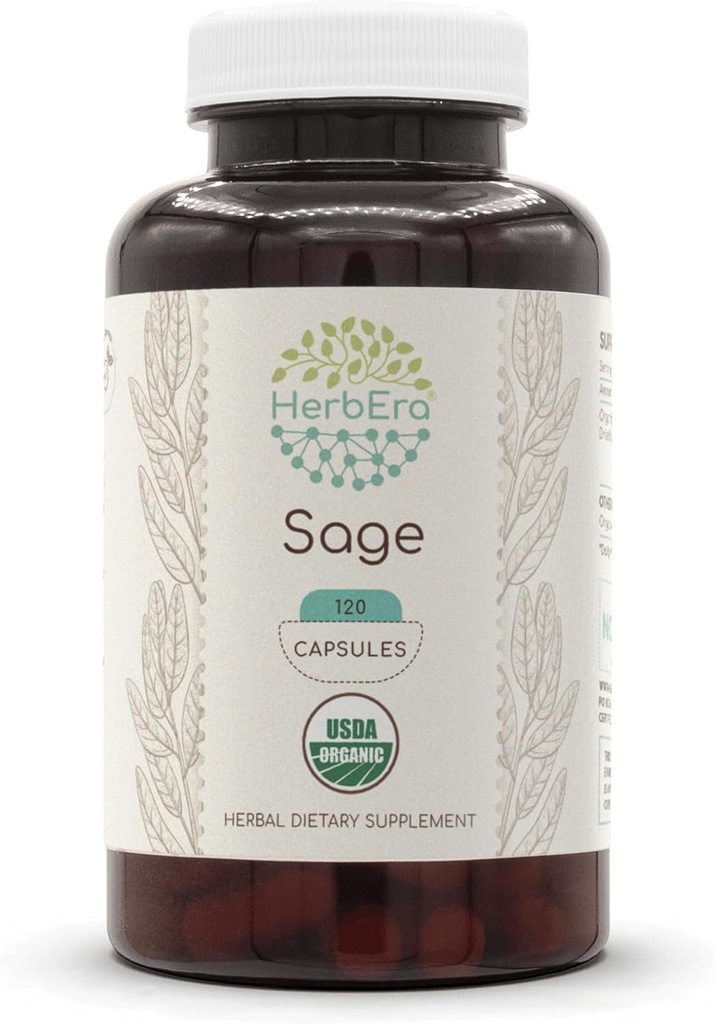 HerbEra Sage USDA Biologische 120 Capsules 