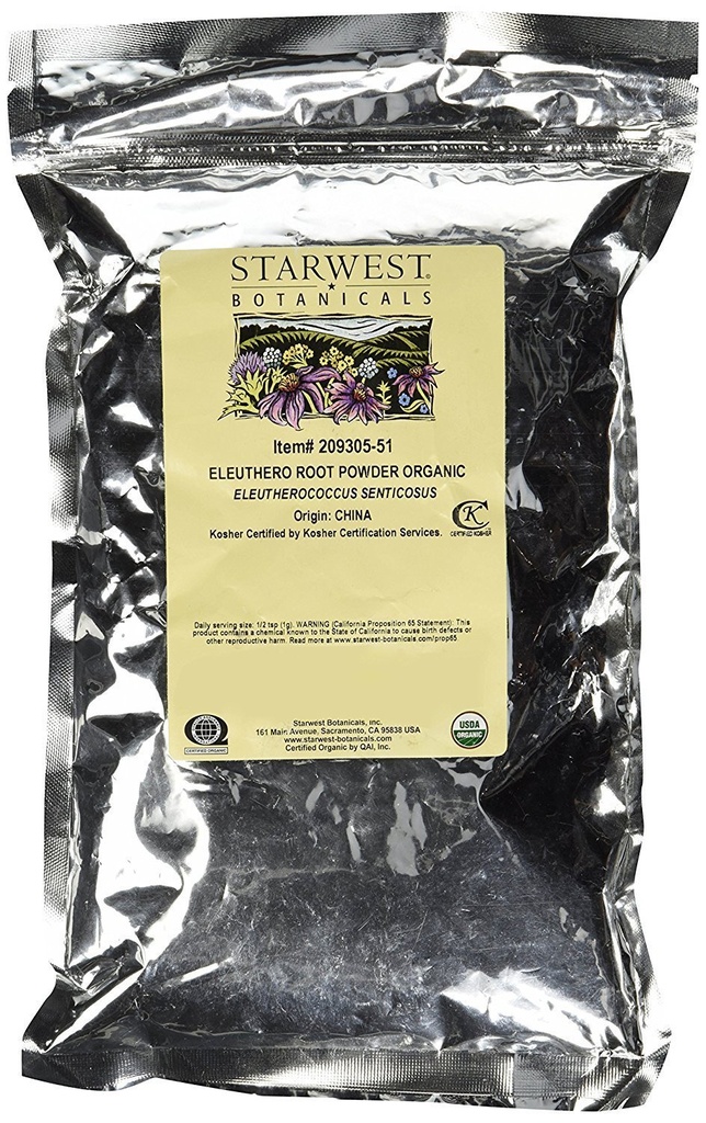 Biologische Eleuthero Wortelpoeder, 1lb