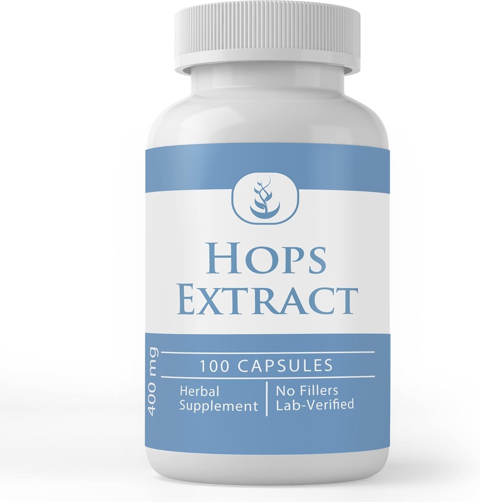 PURE ORIGINEEL INGREDIËNTEN Hopextract, (100 capsules), altijd zuiver, geen additieven of fillers, Lab geverifieerd