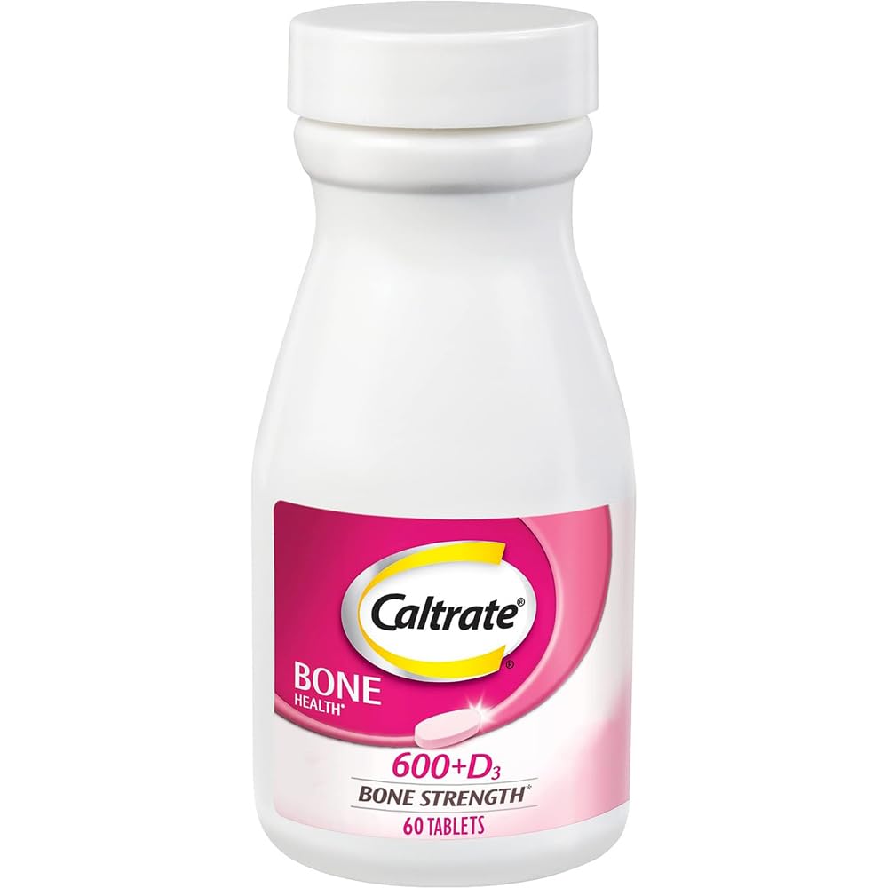 Caltrate 600 Plus D3 Calcium en vitamine D Supplement tabletten, Bone Health Supplements voor volwassenen - 60 Tellen