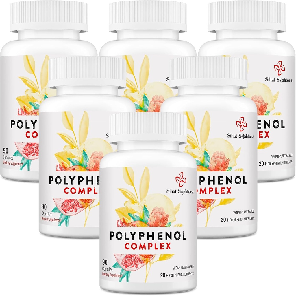 67,500 MG Polyphenols Supplement - Powerful Antioxidants & Polyphenol for Age Defense, Polyphenol Superfood, Quercetin, Resveratrol, Green Tea, Plant-Based & Energy, Immune Support, 540 Capsules