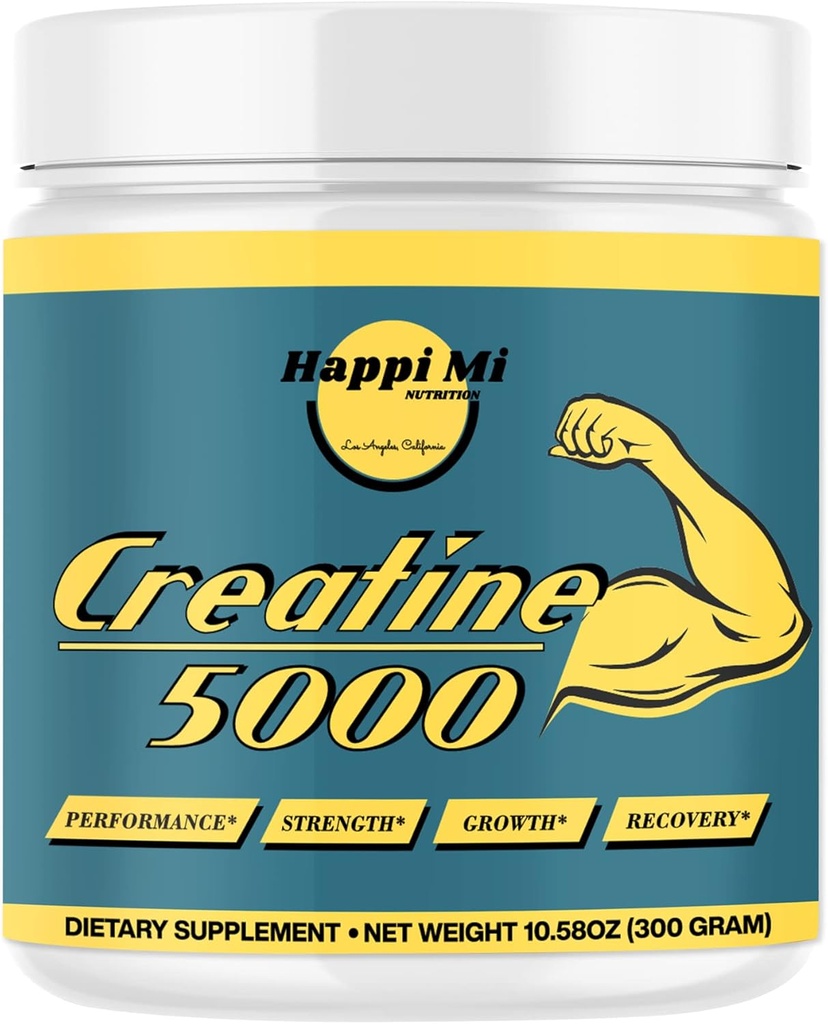 Micronized Creatine Monohydraat Poeder, Unflavored, Pre Workout, Post Workout, Herstel, Muscle Building, Verbetering Athletic Performance, 300 Gram, 5000mg per Serving, 60 Servings