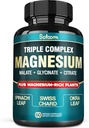 Pure Magnesium Glycinate 500 mg capsules - Hoge Absorptie met Triple Magnesium Supplement Complex met Glycinate, Malate, Citraat - Ondersteuning Hart, Gewricht & Hersen - 60 Vegan Pillen