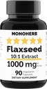 MONOHERB Vlaszaad Extract 1000 mg - 90 Vegetarische Capsules