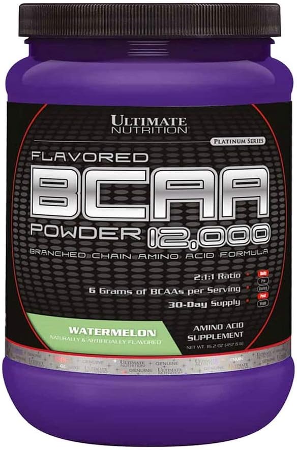 Ultimate Nutrition Flavored BCAA Powder - Cafeïne Gratis met 3g Leucine 1.5g Valine 1.5g Isoleucine - Post Workout Aminozuur Supplement, Druiven, 30 porties