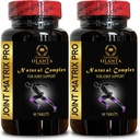 Joint Matrix PRO Complex - kniesupplementen voor gezamenlijke flexibiliteit, gezamenlijke ondersteuningssupplement voor mannen en vrouwen, flexibiliteitshulp - 2 flessen