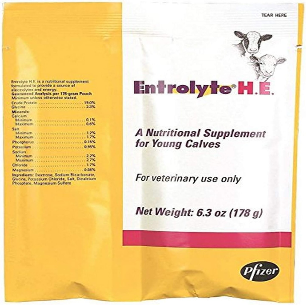 8152 Electrolyte H.E. Pakketten voor Jonge Kalveren, 178g