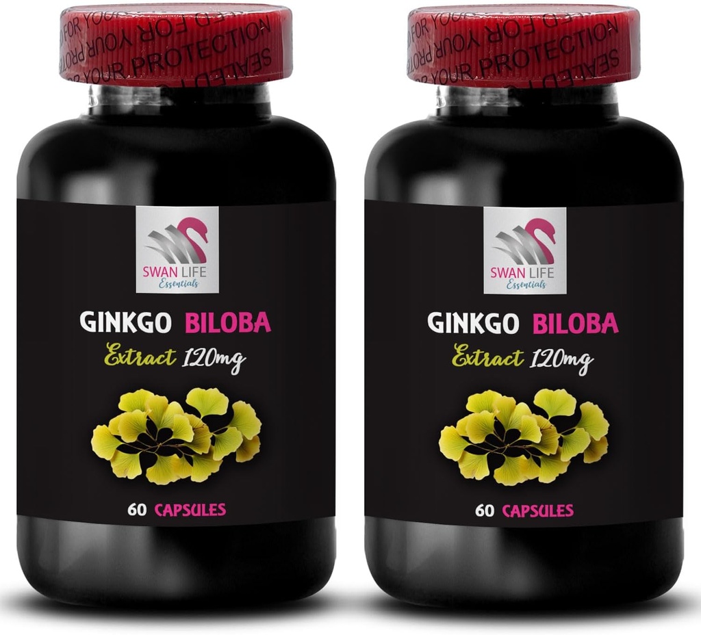 Ginkgo biloba natuurlijke formule - Ginkgo BILOBA Extract - plantaardige antioxidant Voordelen, Ginkgo biloba bladpoeder, natuurlijke antioxidant Extract, Ginkgo antioxidant Boost, plantaardige bladextract 2Bot 120Caps