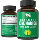 Peak Performance Grass Fed Bone Marrow - Whole Bone Extract Supplement 180 Capsules Superfood Pillen Rijk aan collageen, vitamines en aminozuren. van Bone Matrix, Marrow, Cartilage. Voorouderlijke tabletten