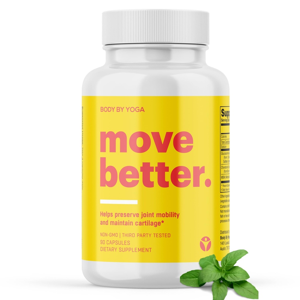 Move Better - natuurlijke gezamenlijke supplementen voor vrouwen en mannen Ondersteunt mobiliteit, cartilage reparatie, en gezamenlijke gezondheid . Snel handelen MSM Chondroitin & Glucosamine Joint en knie supplementen .