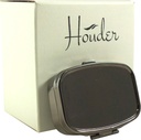 Houder Classy Gray Metal Pill Box Decoratieve Pill Case met Gift Box - Draag uw Meds in Style (Rechthoekig)