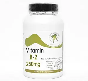 B-2 Vitamine 250mg ~ 100 Capsules - Geen additieven ~ Naturetitiesupplementen