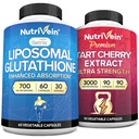 Nutrivein Premium Liposomale Glutathion Supplement & Tart Cherry Capsules bundel: hoog-absorptie Glutathion Liposomale supplement & Tart Cherry Extract Capsules voor detox, herstel, en verdediging