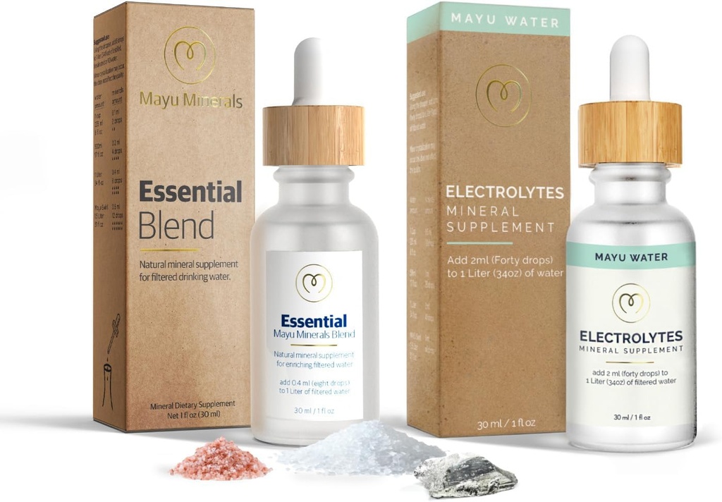 MAYU Essential Blend & Electrolyte Waterdruppels Mineralen Opladen bundel
