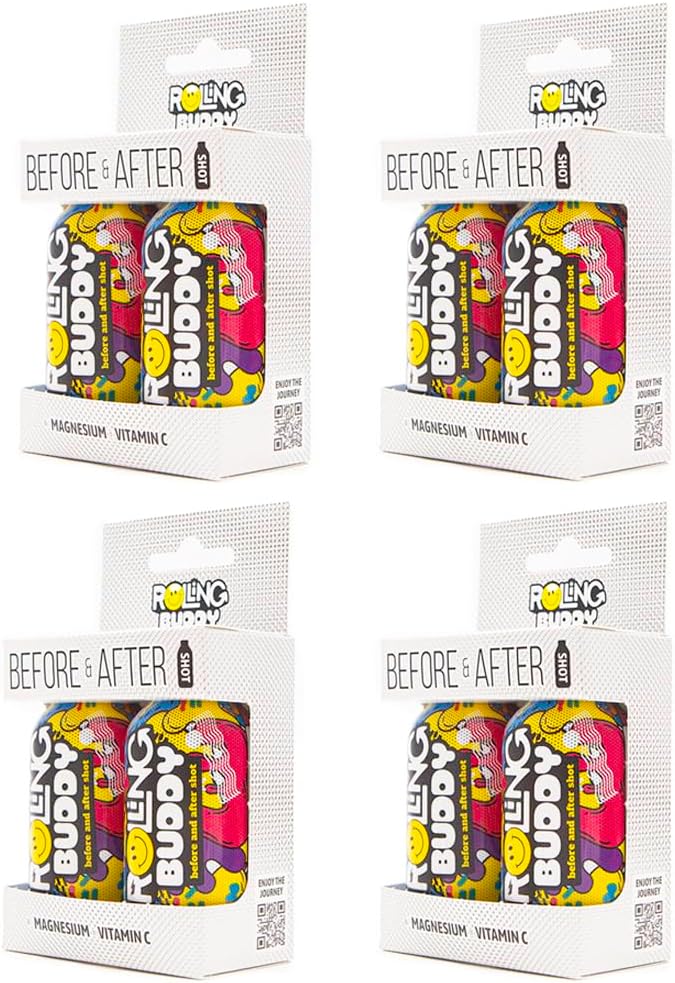 Pre en post Rave Recovery Shot - Rave veilig, No 5HTP, Jaw Clench Relief, Essentiële Vitaminen voor Hersenen & Lichaamsbescherming voor en na Rave Antioxidant Shot 2-pack (4)