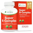 Vitamine B Complex - 8 Super B Complex Vitaminen met Choline & Inositol, Vitaminen B1, B2, B3, B5, B6, B8, B9 & B12 - B100 Complex - 180 Vegan Capsules - 6 maanden voorraad - Made in The USA