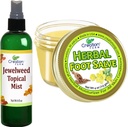 Juweelweed Topische Mist 8 Oz en Herbal Foot Salve 4 Oz - Oplossingen voor jeuk om het gemakkelijker te maken om te genieten van de dagelijkse
