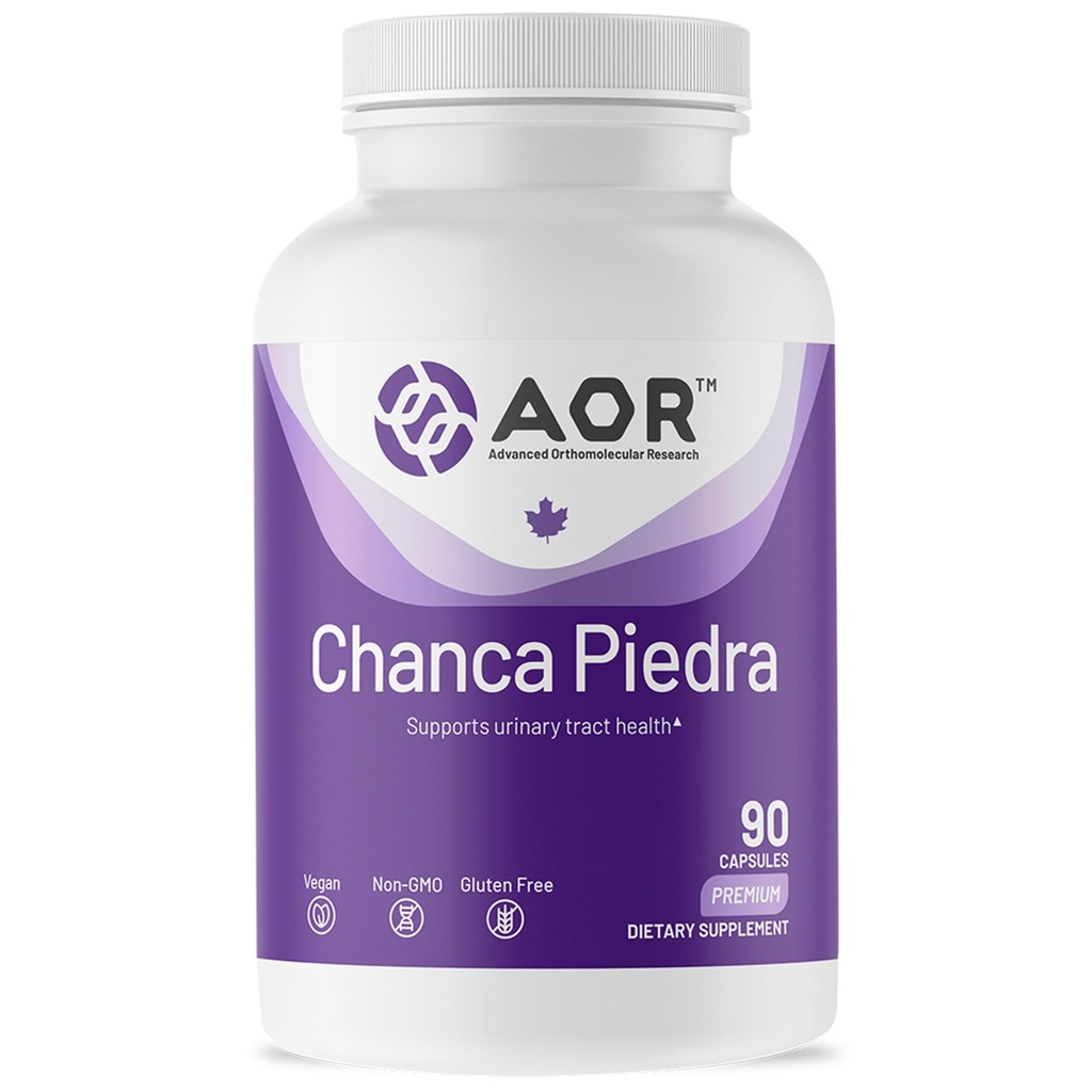 AOR, Chanca Piedra, kruidensupplement voor de gezondheid van nieren, lever en galblaas, 500 mg, Vegan, 90 capsules (90 porties)