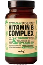 sapling Vegan Vitamin B Complex - Whole Food Blend with Essential B Vitamins B1, B2, B3, B5, B6, B7, Folaat, B12-60 Caps