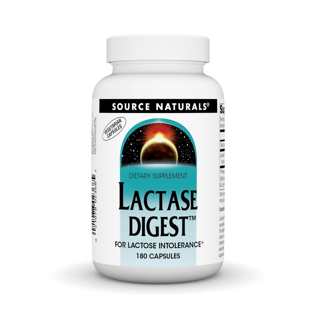 Bron Naturals Lactase Digest, voor Lactose Intolerantie* - 180 Capsules
